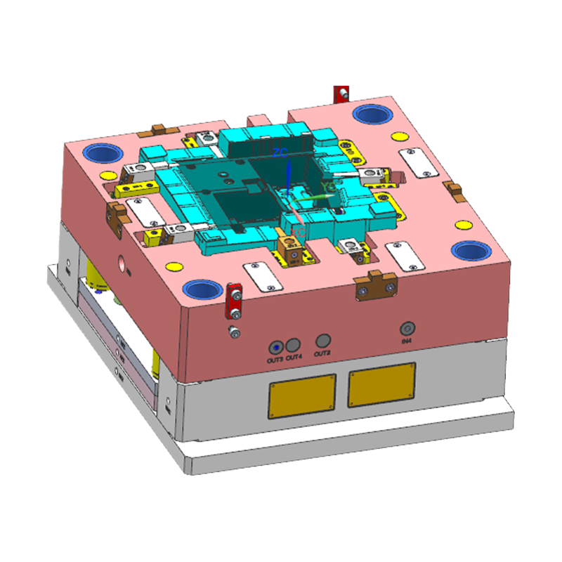 Push-To-Open Center Console Storage Injection Mold
