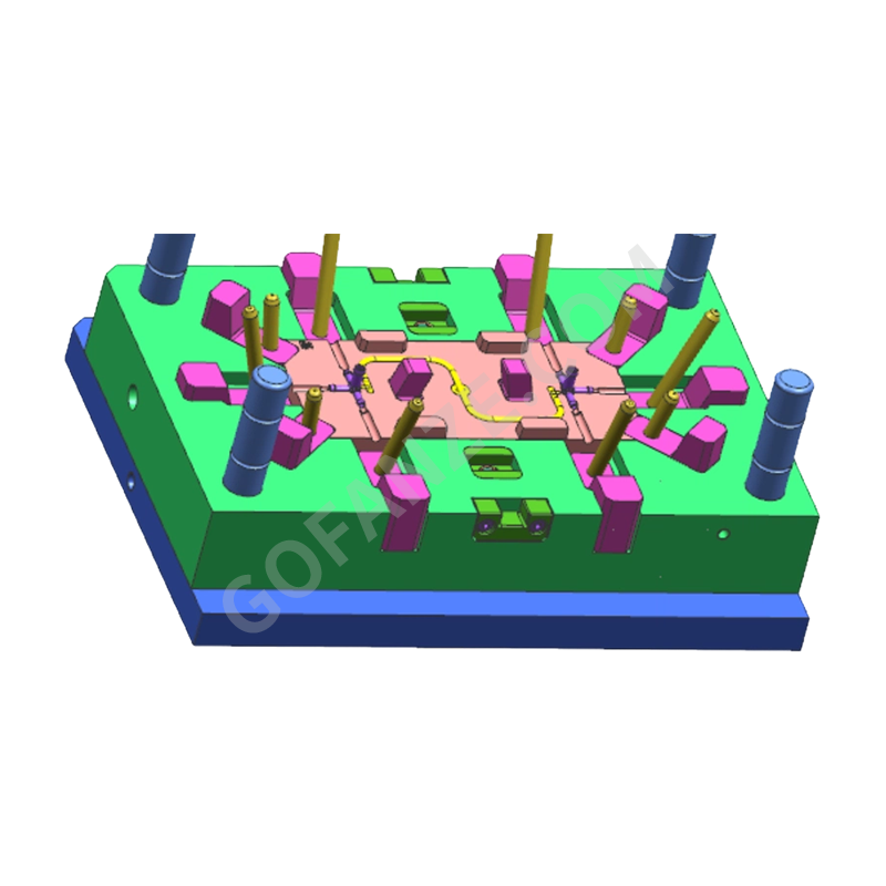 Plastic 4-Way Connector Injection Mold Parts Plastic 4-Way Connector Injection Mold Parts