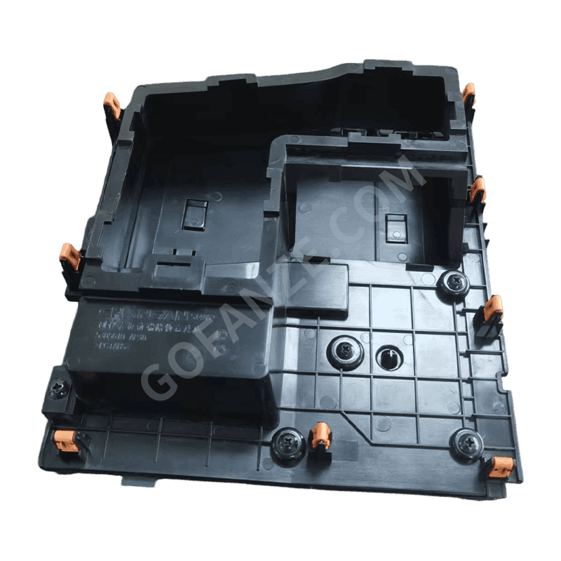 Push-To-Open Center Console Storage Injection Mold
